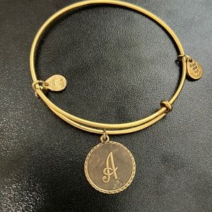 Alex and Ani bracelet in bronze with A